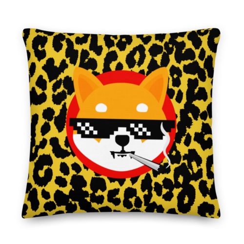 Shiba Inu: Thug Life Premium Pillow