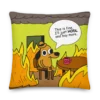 This Is Fine Crypto Meme Premium Pillow