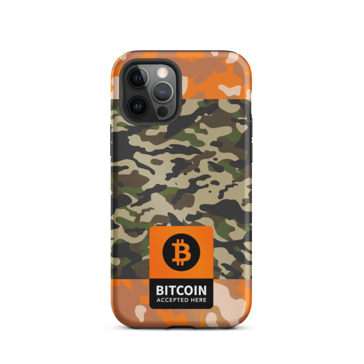 tough iphone case glossy iphone 12 pro front 6345df01a2f59 - Bitcoin Accepted Here Camo Tough iPhone Case