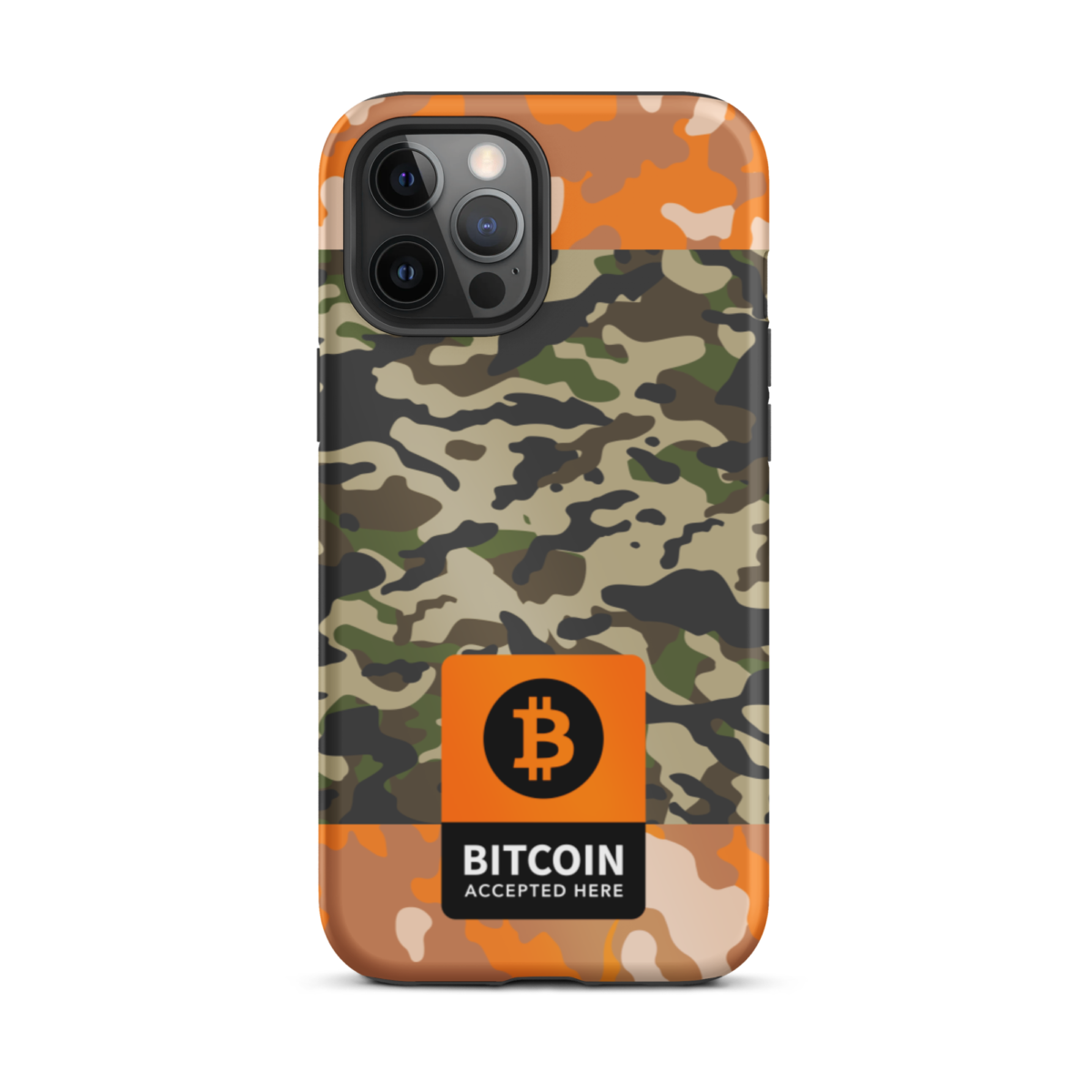 tough iphone case glossy iphone 12 pro max front 6345df01a301b - Bitcoin Accepted Here Camo Tough iPhone Case