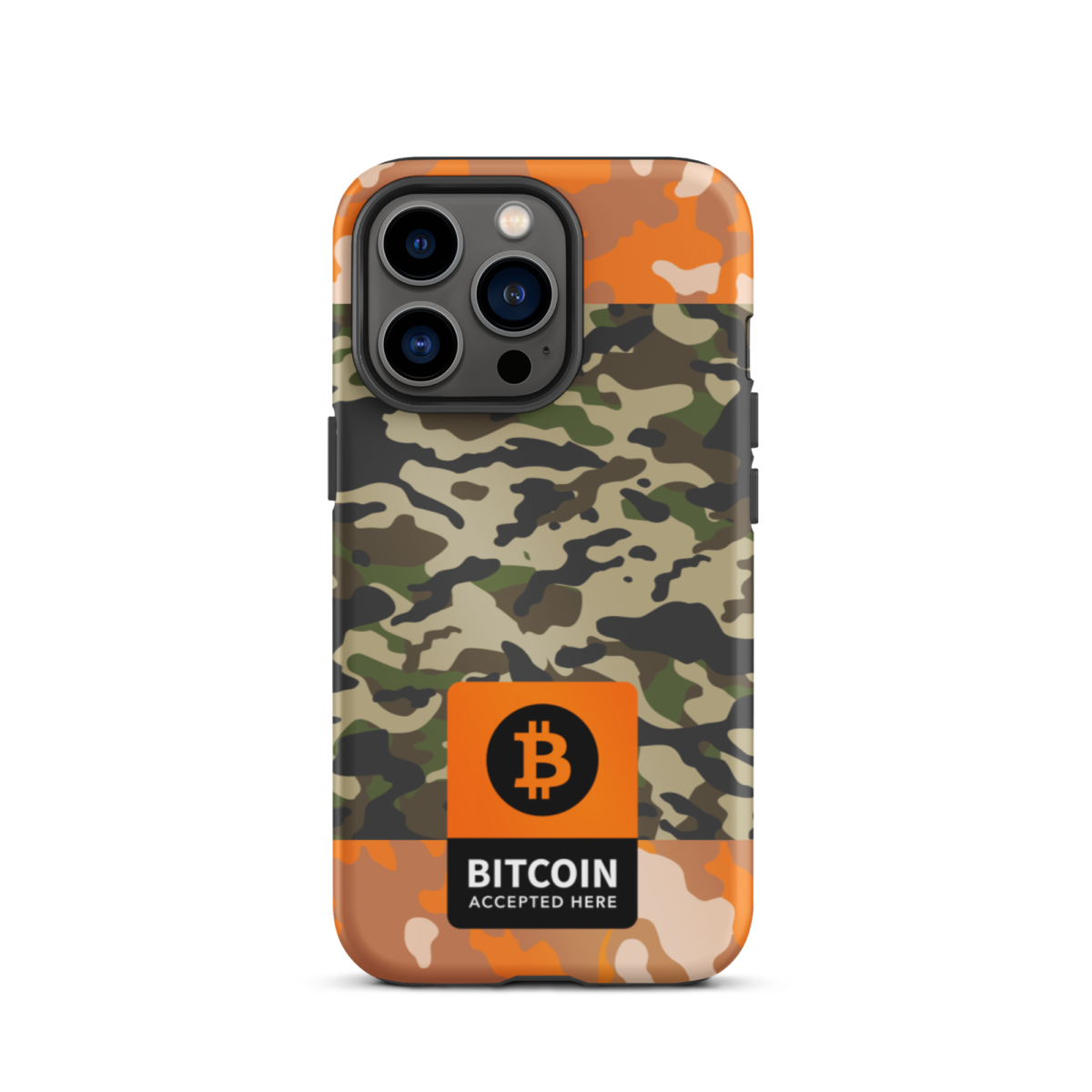 tough iphone case glossy iphone 13 pro front 6345df01a30d1 - Bitcoin Accepted Here Camo Tough iPhone Case