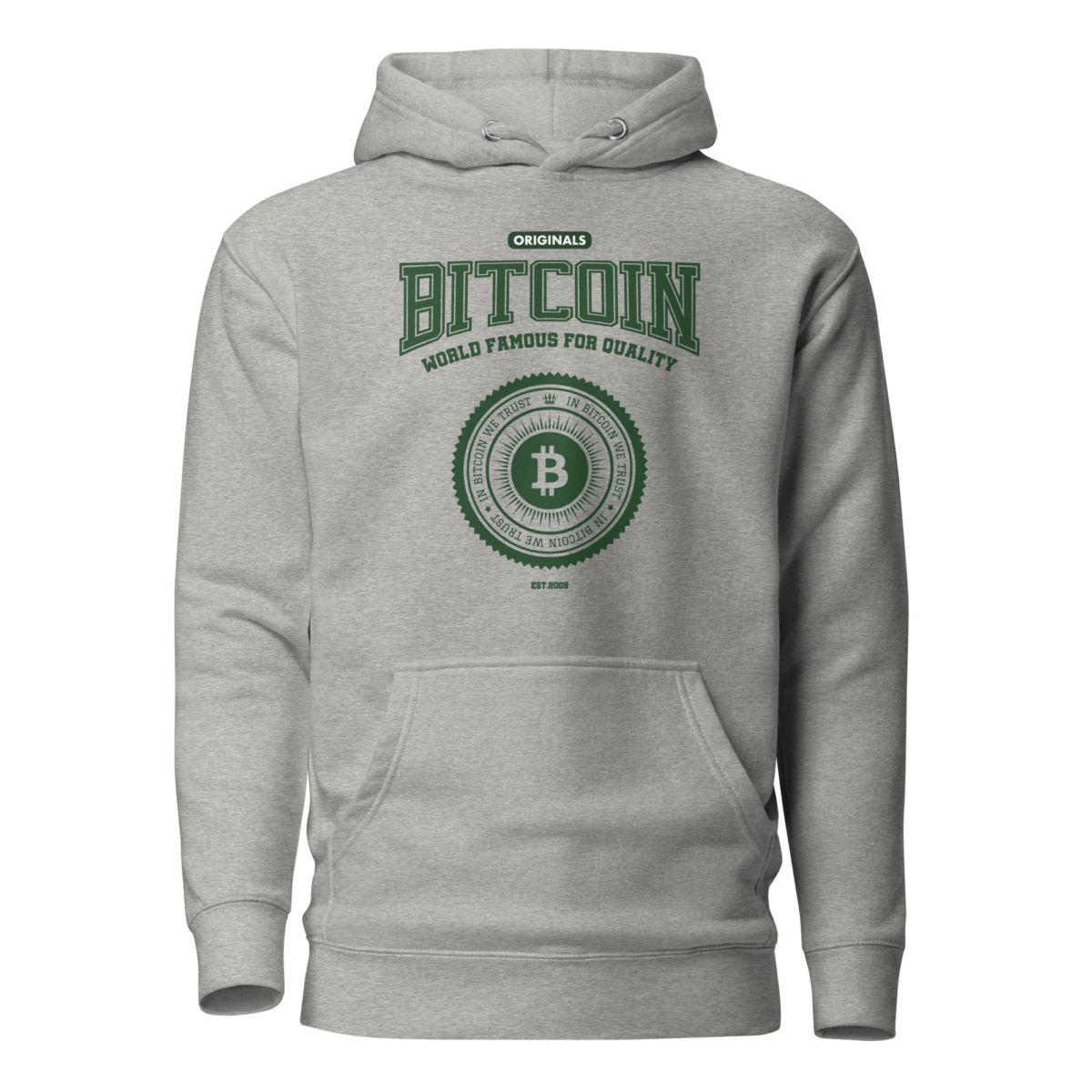 unisex premium hoodie carbon grey front 635bc1824be1b - Crypto Clothing
