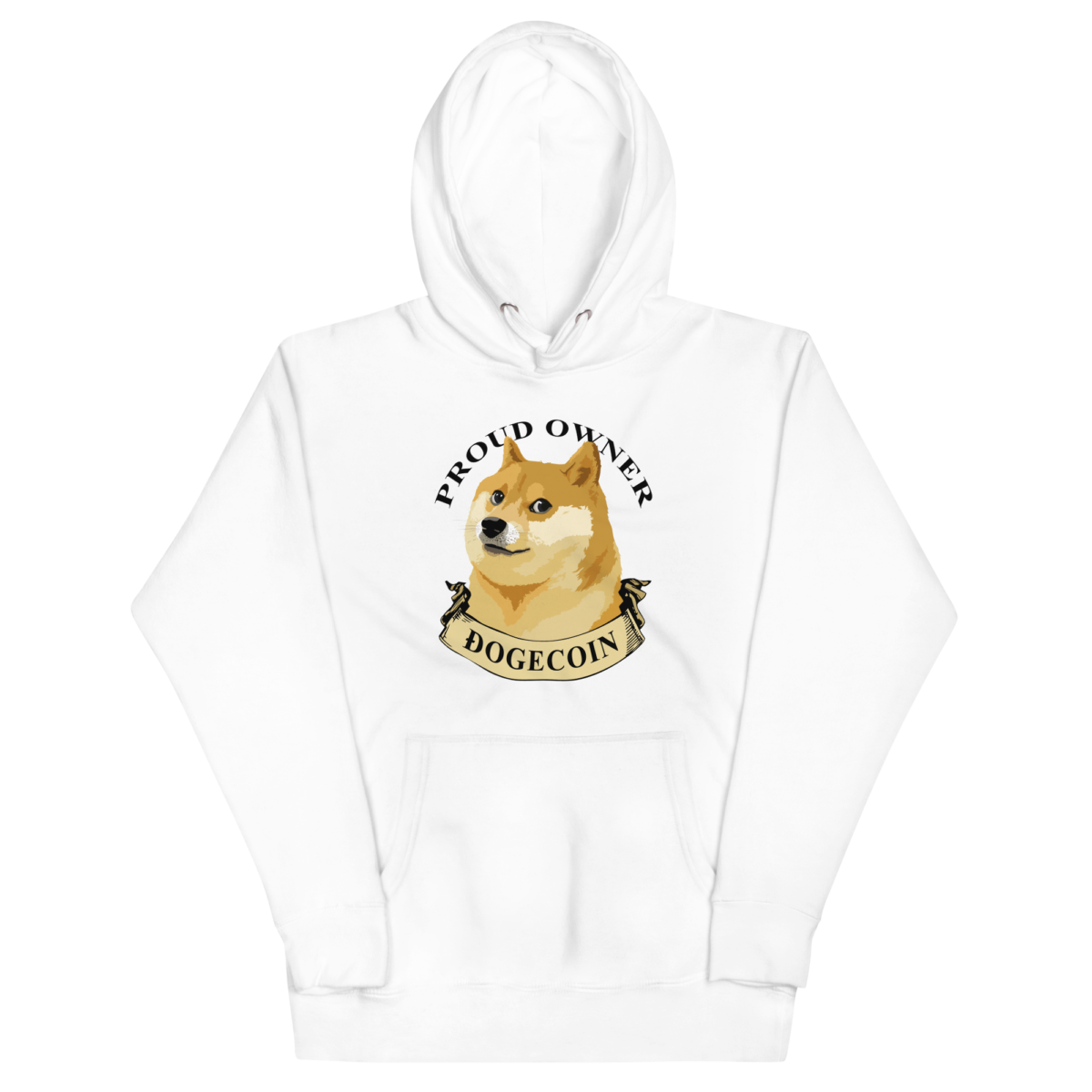 unisex premium hoodie white front 6357ab5befd3a - Proud Owner of Dogecoin Hoodie