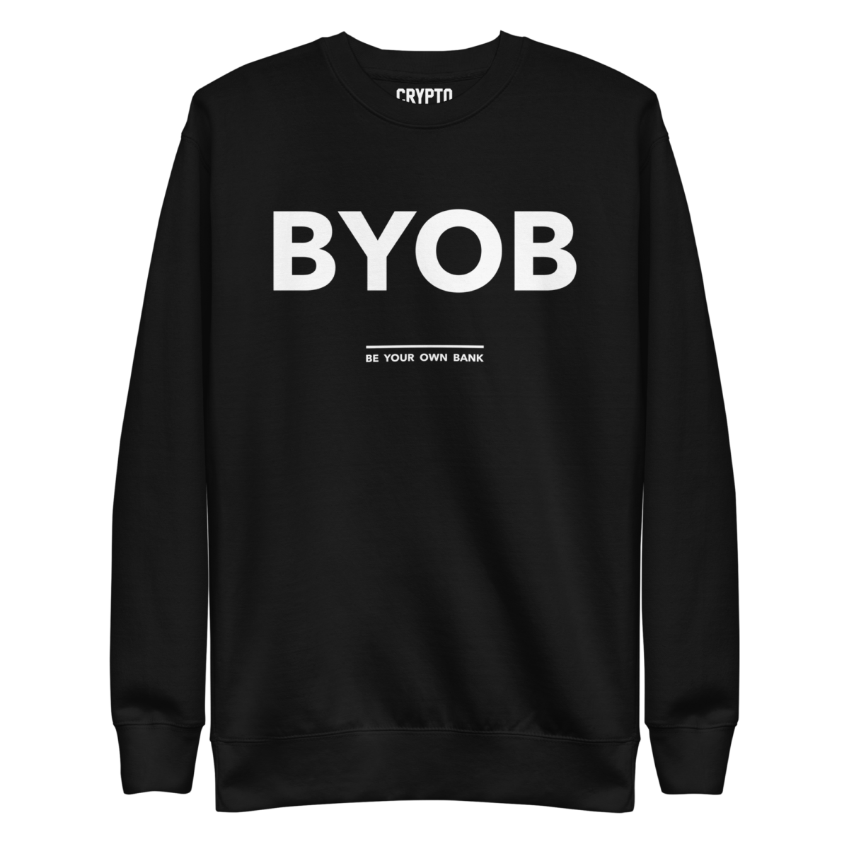 unisex premium sweatshirt black front 634acf49c1605 - Be Your Own Bank (BYOB) Sweatshirt