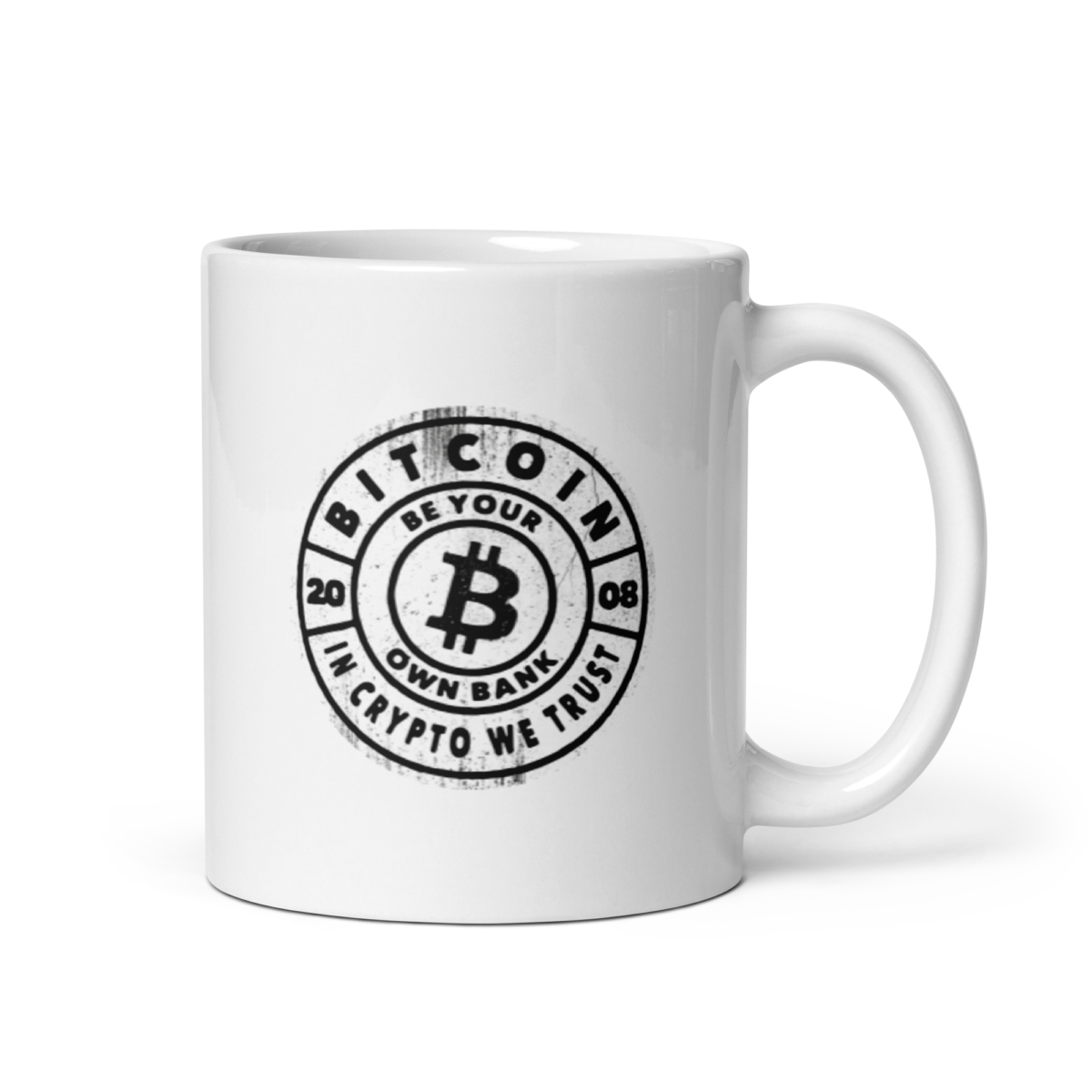 white glossy mug 11oz handle on right 635bd8f0bf0b3 - Bitcoin Be Your Own Bank mug