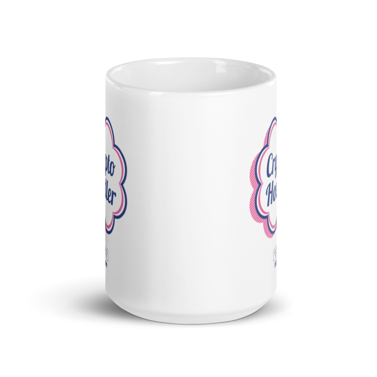 white glossy mug 15oz front view 635bd7dbb9ade - Crypto Hodler (Pink) Mug
