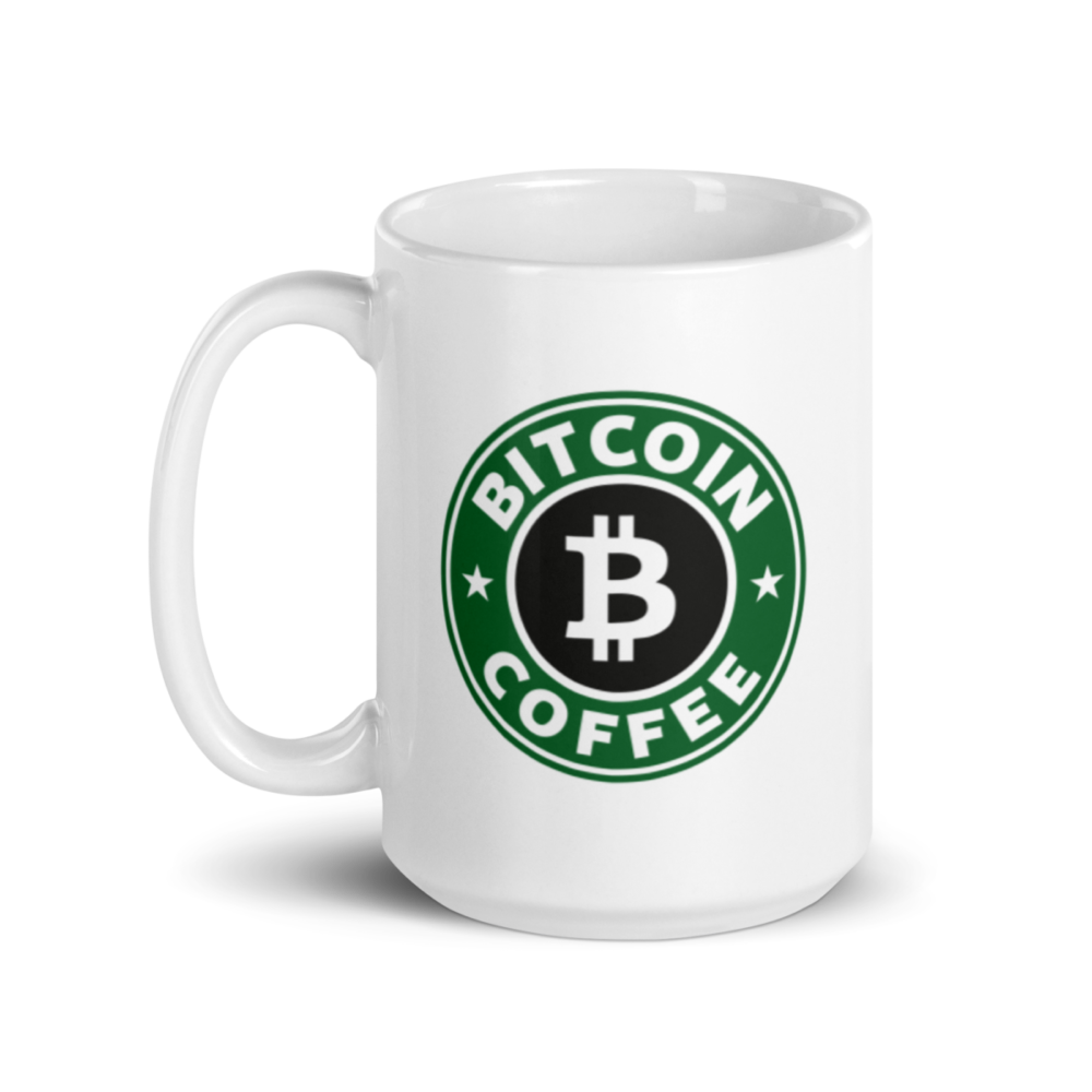 white glossy mug 15oz handle on left 635bd73196bcb - Bitcoin Coffee mug