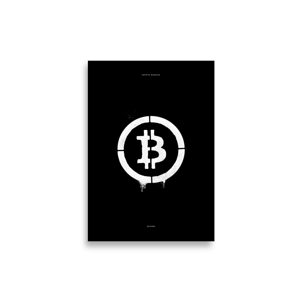 Bitcoin Graffiti Stencil Poster