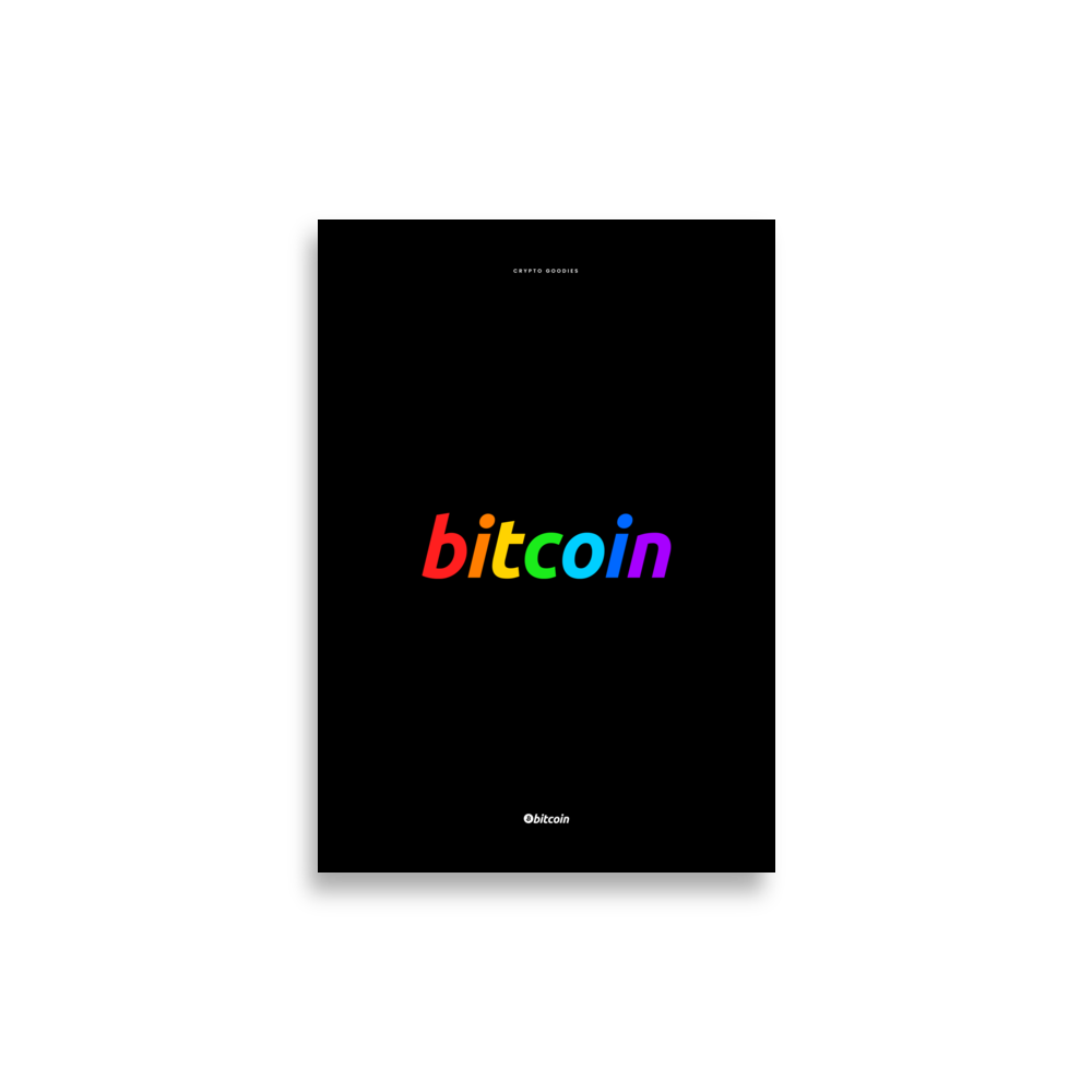 Bitcoin Rainbow Logo Poster