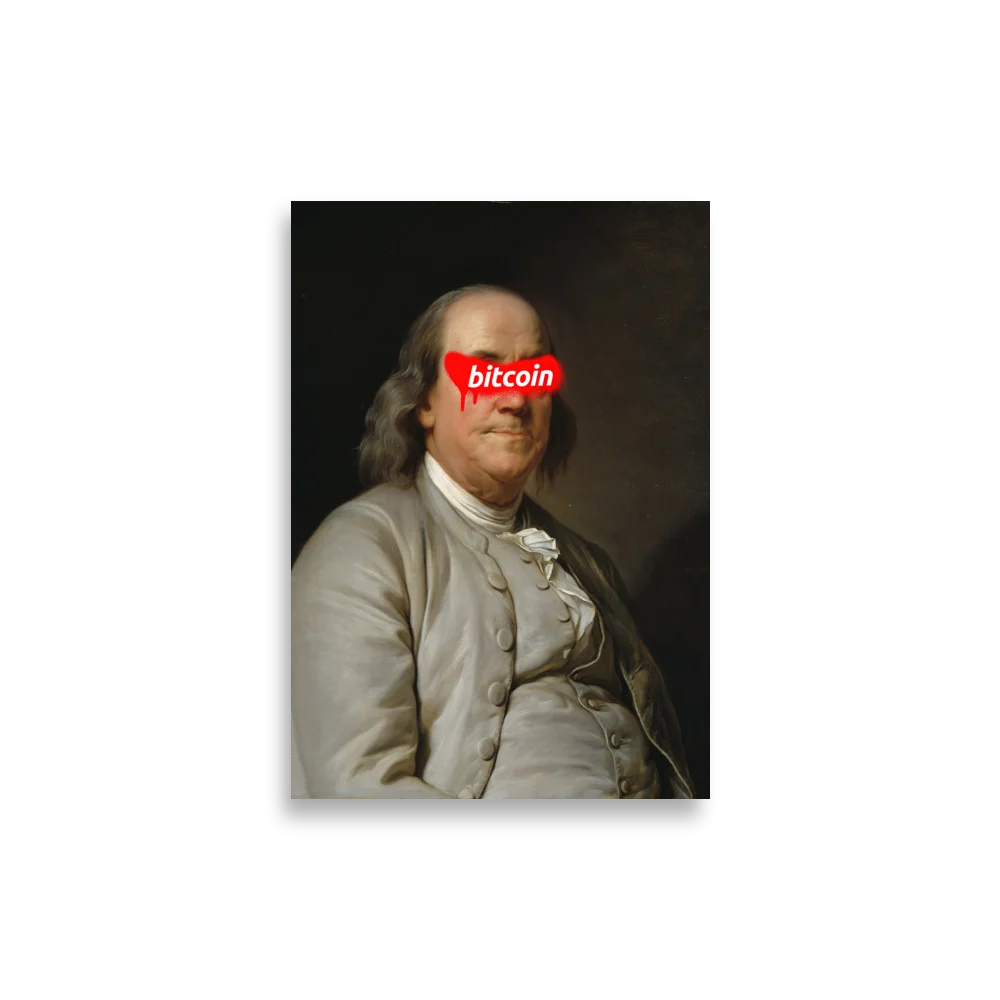Bitcoin x Benjamin Franklin Poster - Image 3