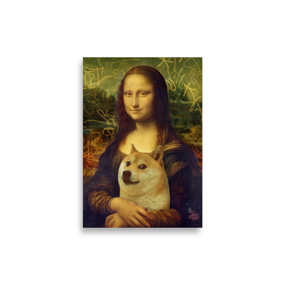 enhanced matte paper poster cm 21x30 cm front 6387b6c02ef21 - Le Mona Lisa x Doge Much Wow Poster