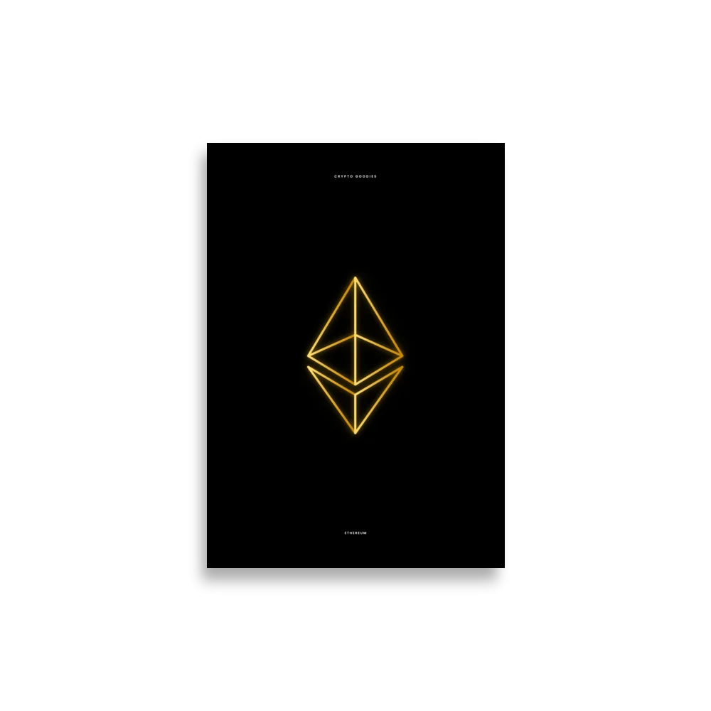 Ethereum Gold Logo Poster - Image 3