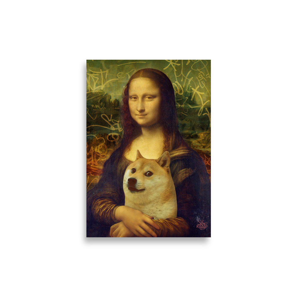 Le Mona Lisa x Doge Much Wow Poster