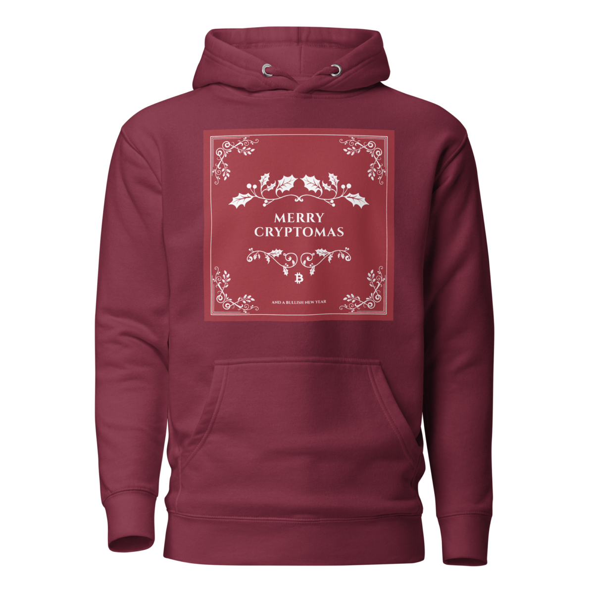 unisex premium hoodie maroon front 637bd5a5cb48c - Merry Cryptomas Ugly Christmas Hoodie