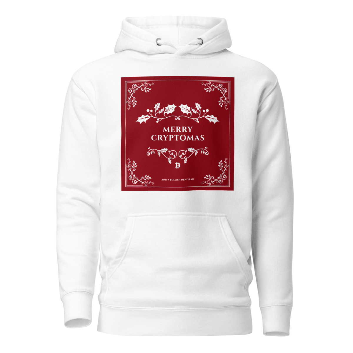 unisex premium hoodie white front 637bd5a5cdb76 - Merry Cryptomas Ugly Christmas Hoodie