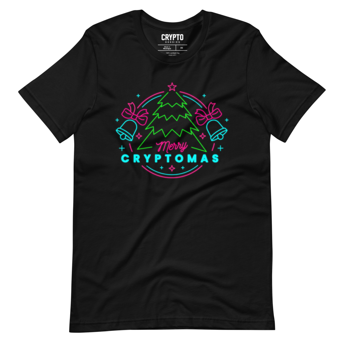 unisex staple t shirt black front 637bfc4a5eaf9 - Merry Cryptomas Neon T-Shirt