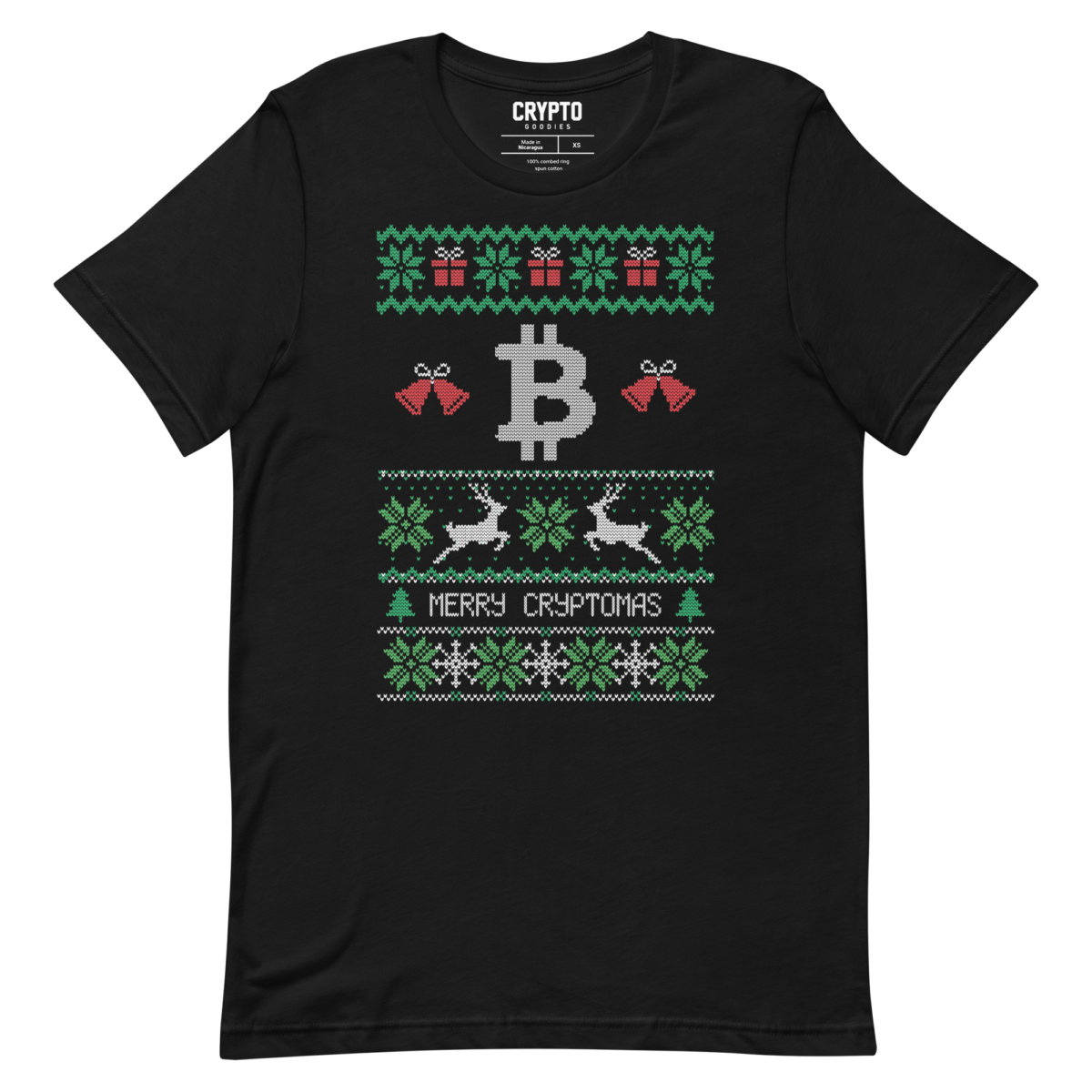 unisex staple t shirt black front 637e39a7911b5 - Bitcoin Christmas T-Shirt