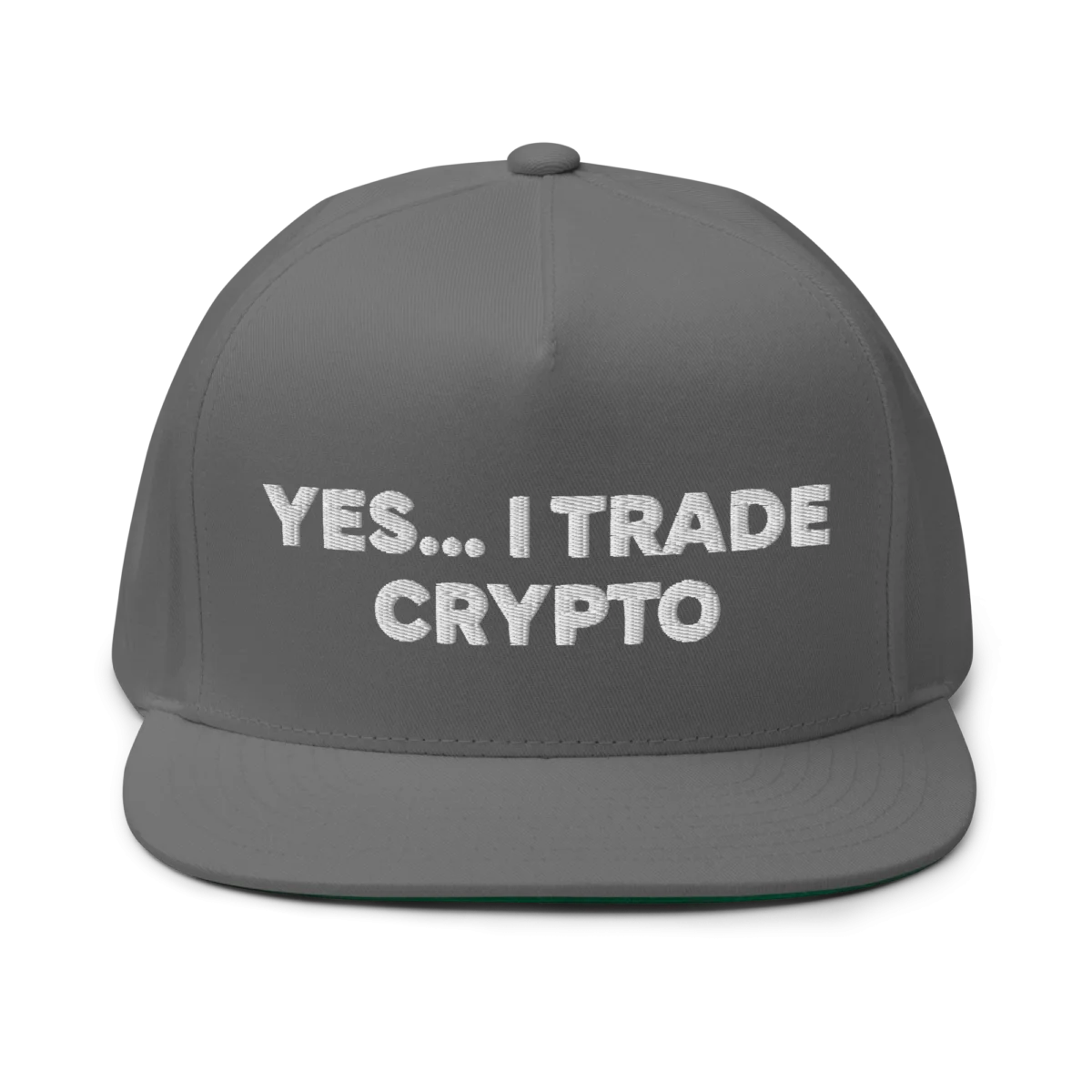 Yes, I Trade Crypto Flat Bill Cap - Image 2