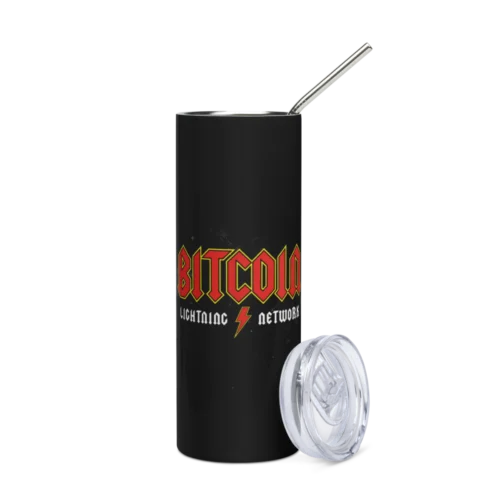 Bitcoin: Lightning Network Stainless Steel Tumbler