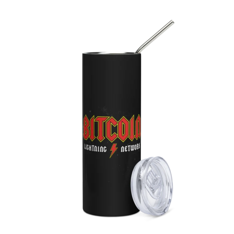 Bitcoin: Lightning Network Stainless Steel Tumbler