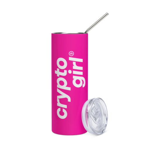 Crypto Girl Pink Stainless Steel Tumbler