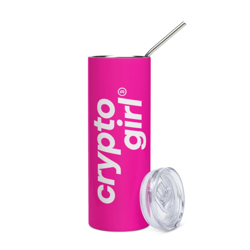 Crypto Girl Pink Stainless Steel Tumbler