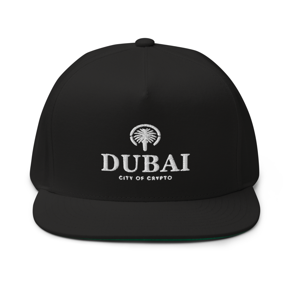 flat bill cap black front 63a1e4b719653 - Dubai: City of Crypto Snapback Hat