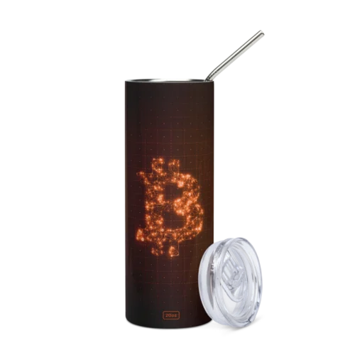 Glowing Bitcoin Stainless Steel Tumbler