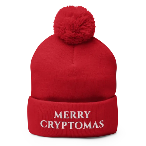Merry Cryptomas Pom-Pom Beanie