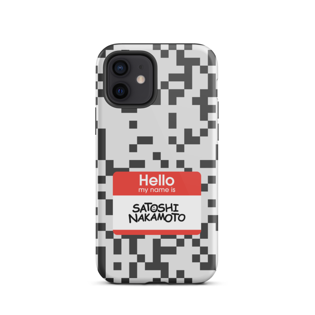 Satoshi Nakamoto Nametag Tough iPhone case