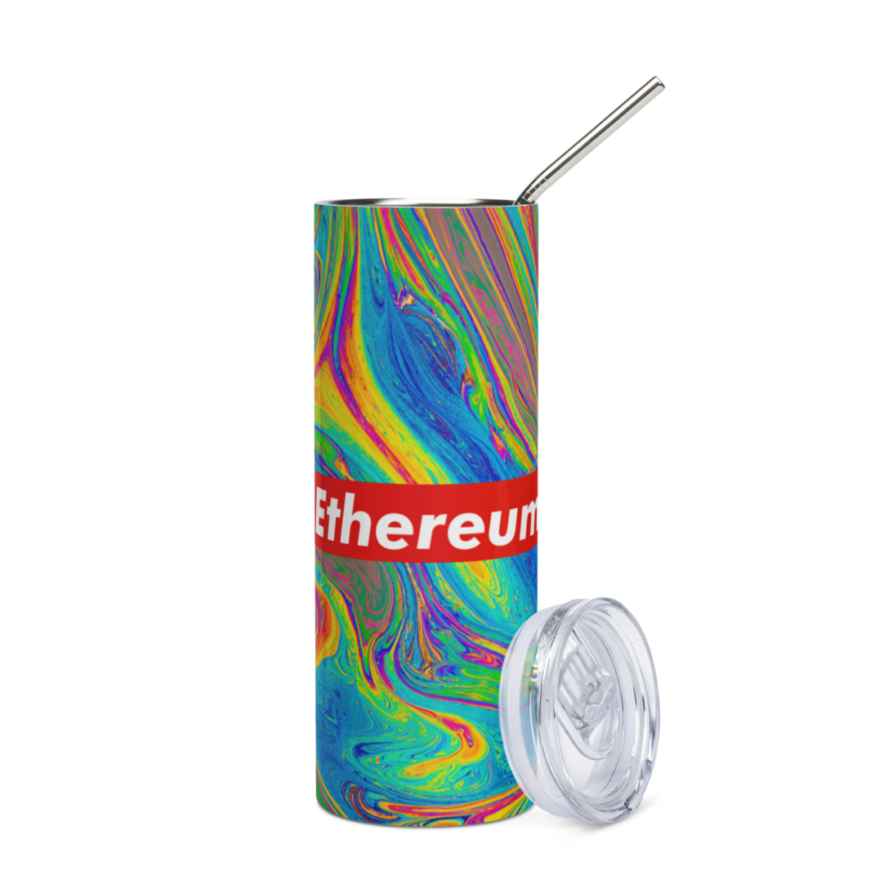 stainless steel tumbler white front 63a0ab94371bf - Ethereum Rainbow Stainless Steel Tumbler