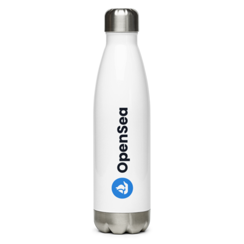 stainless steel water bottle white 17oz front 63a35e0b82468 - Opensea Stainless Steel Water Bottle