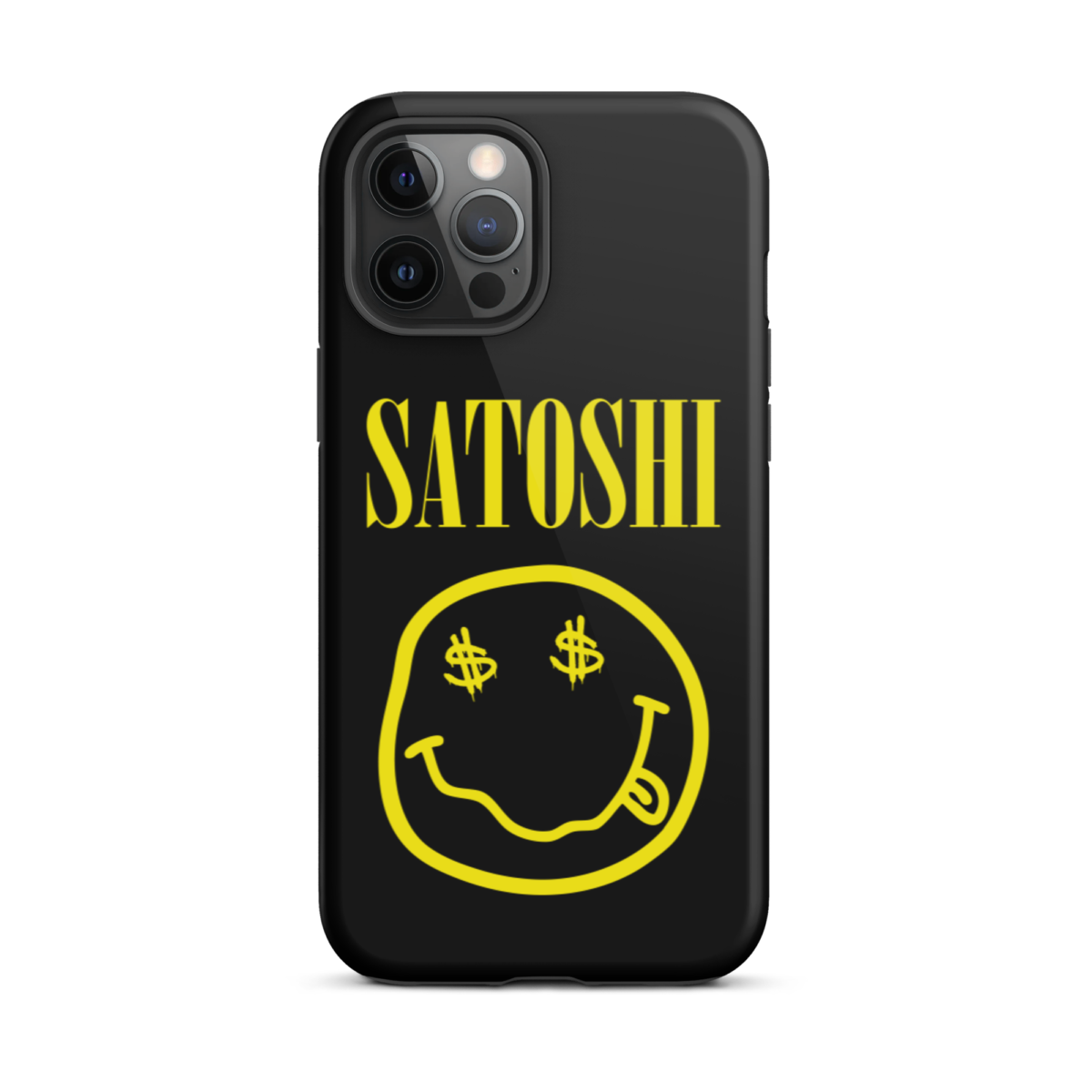 tough iphone case glossy iphone 12 pro max front 6397c1799e9d6 - Satoshi YLW Tough iPhone Case