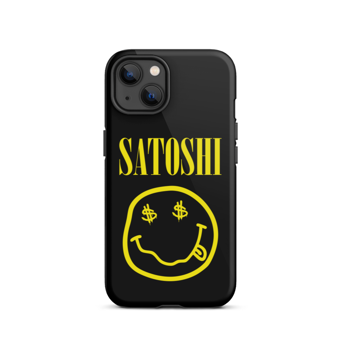 tough iphone case glossy iphone 13 front 6397c1799ea9b - Satoshi YLW Tough iPhone Case