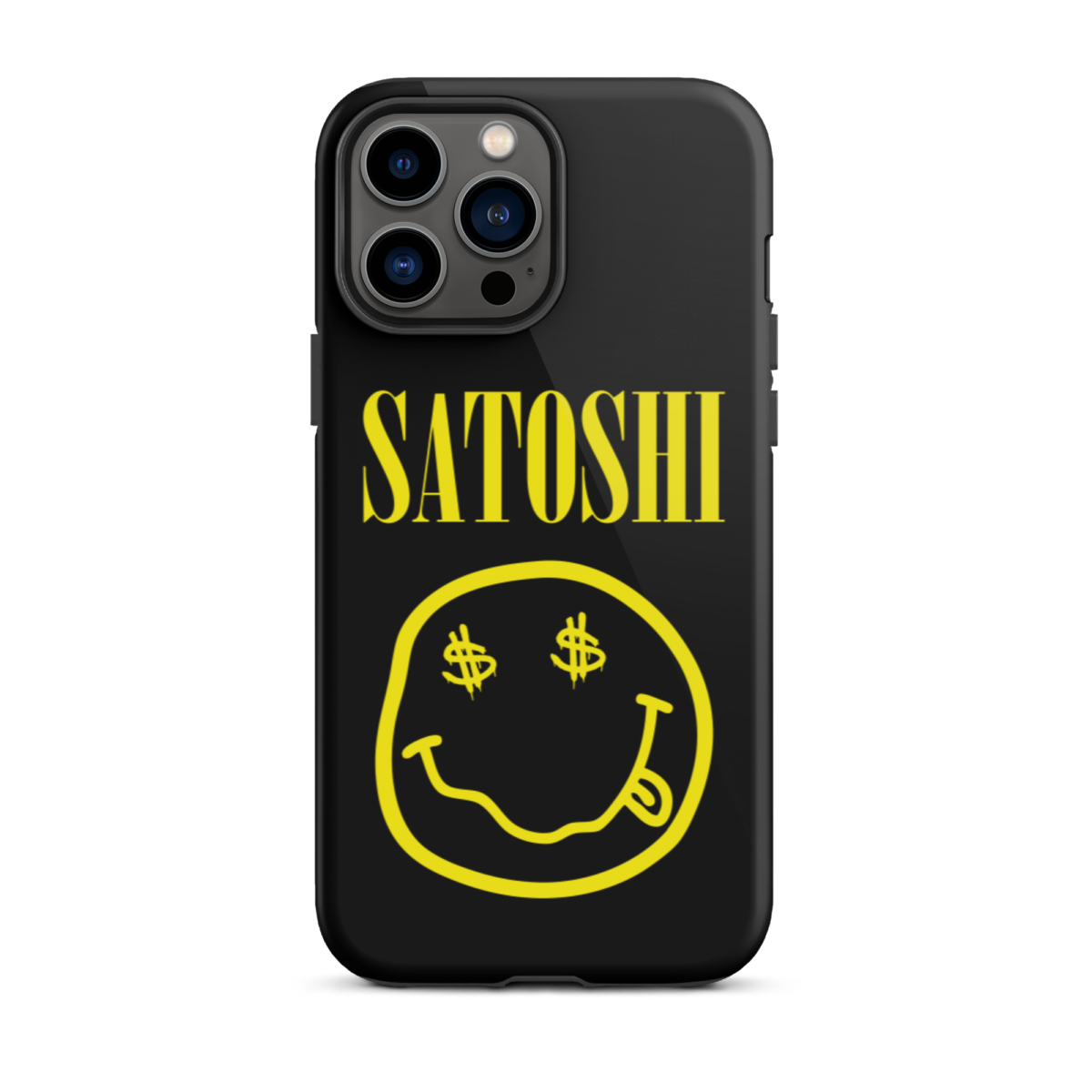 tough iphone case glossy iphone 13 pro max front 6397c1799ec05 - Satoshi YLW Tough iPhone Case