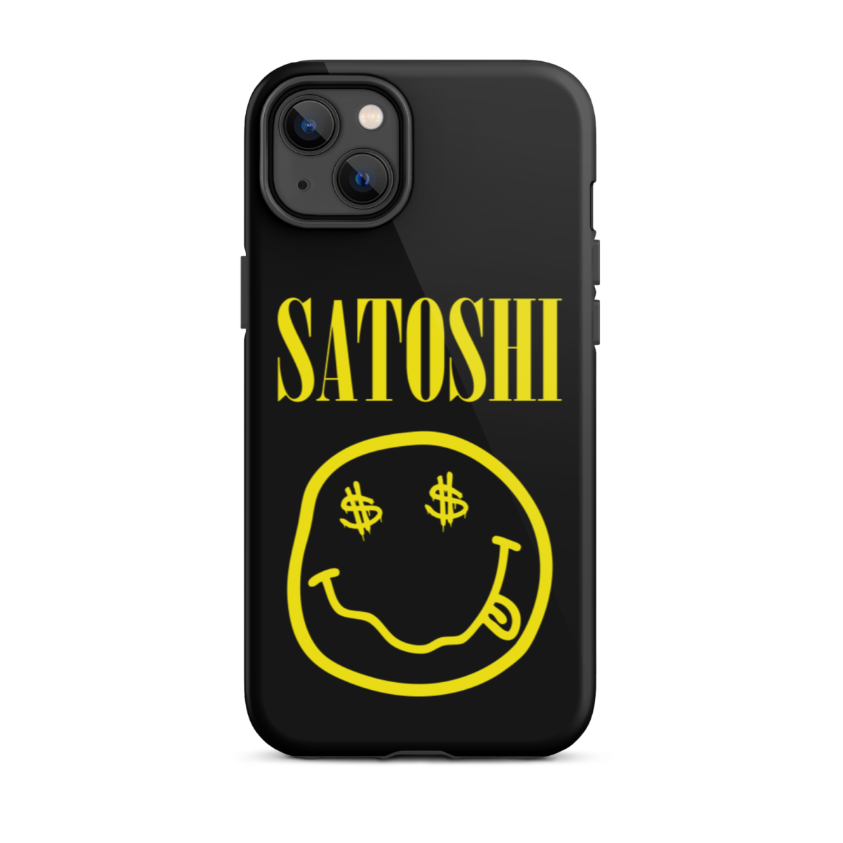 tough iphone case glossy iphone 14 plus front 6397c1799ed79 - Satoshi YLW Tough iPhone Case