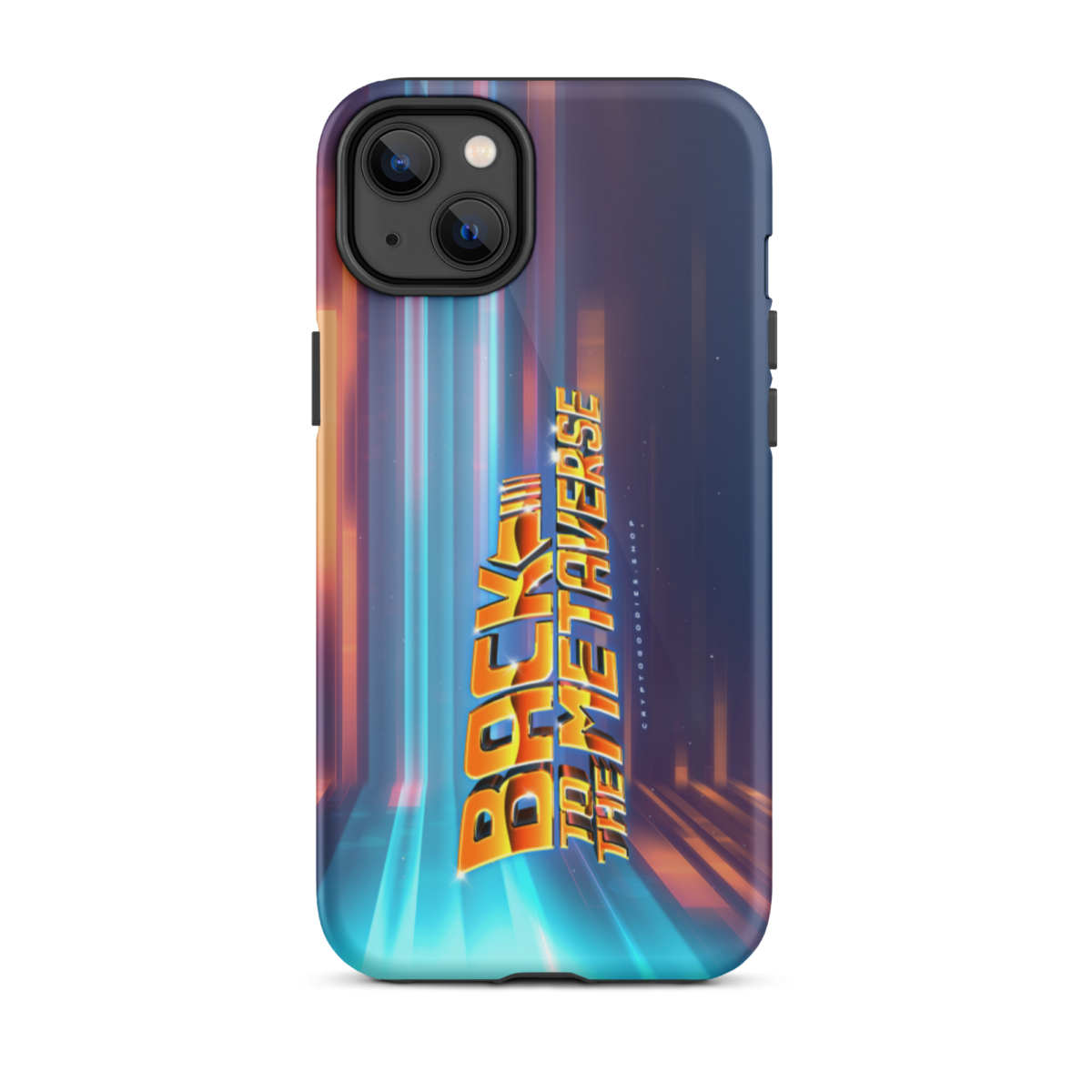 tough iphone case glossy iphone 14 plus front 6397c7ba29090 - Back to the Metaverse Tough iPhone Case