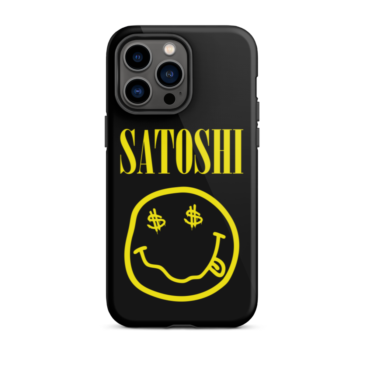 tough iphone case glossy iphone 14 pro max front 6397c1799d37b - Satoshi YLW Tough iPhone Case