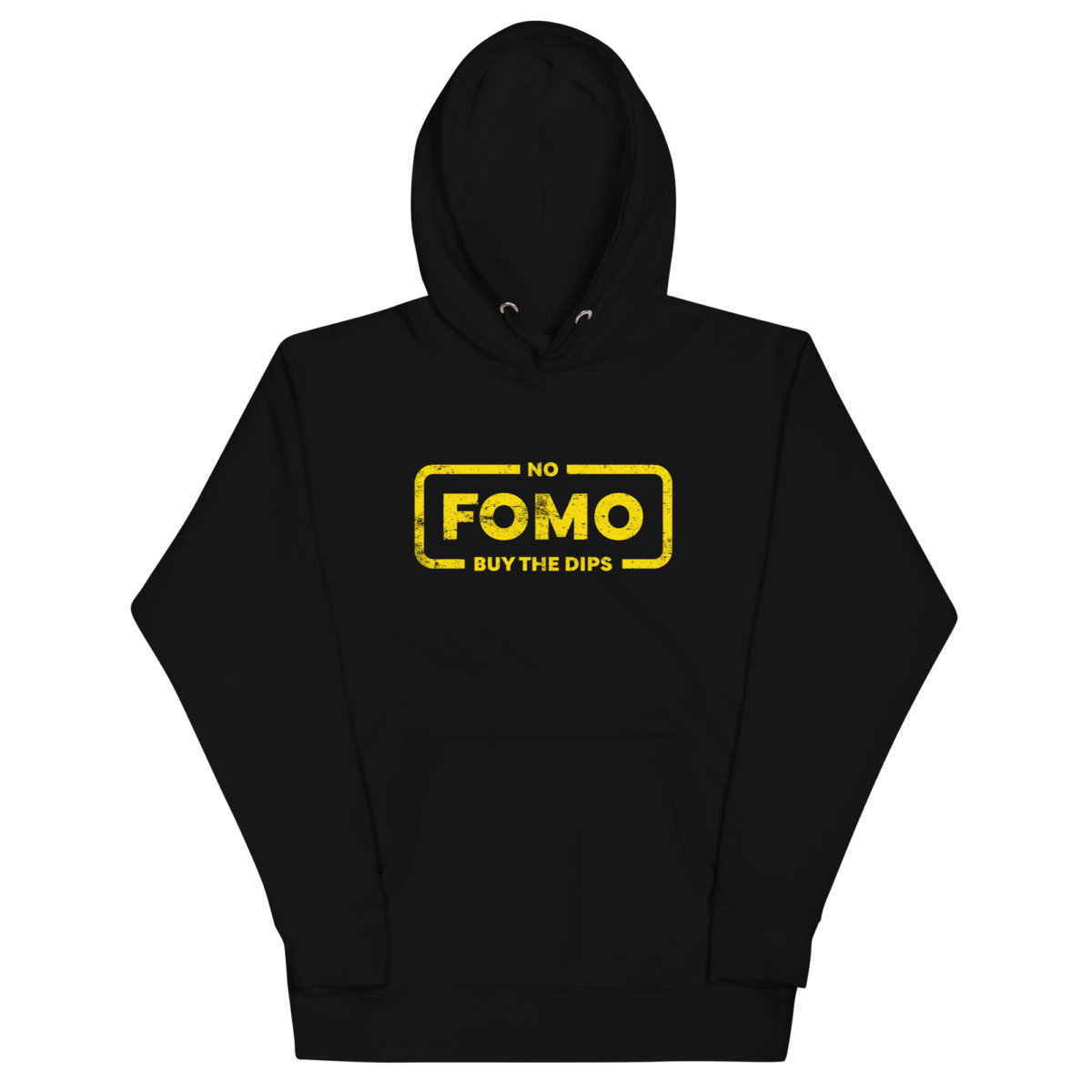 unisex premium hoodie black front 638949f3ee7f0 - NO FOMO: Buy The Dips Hoodie