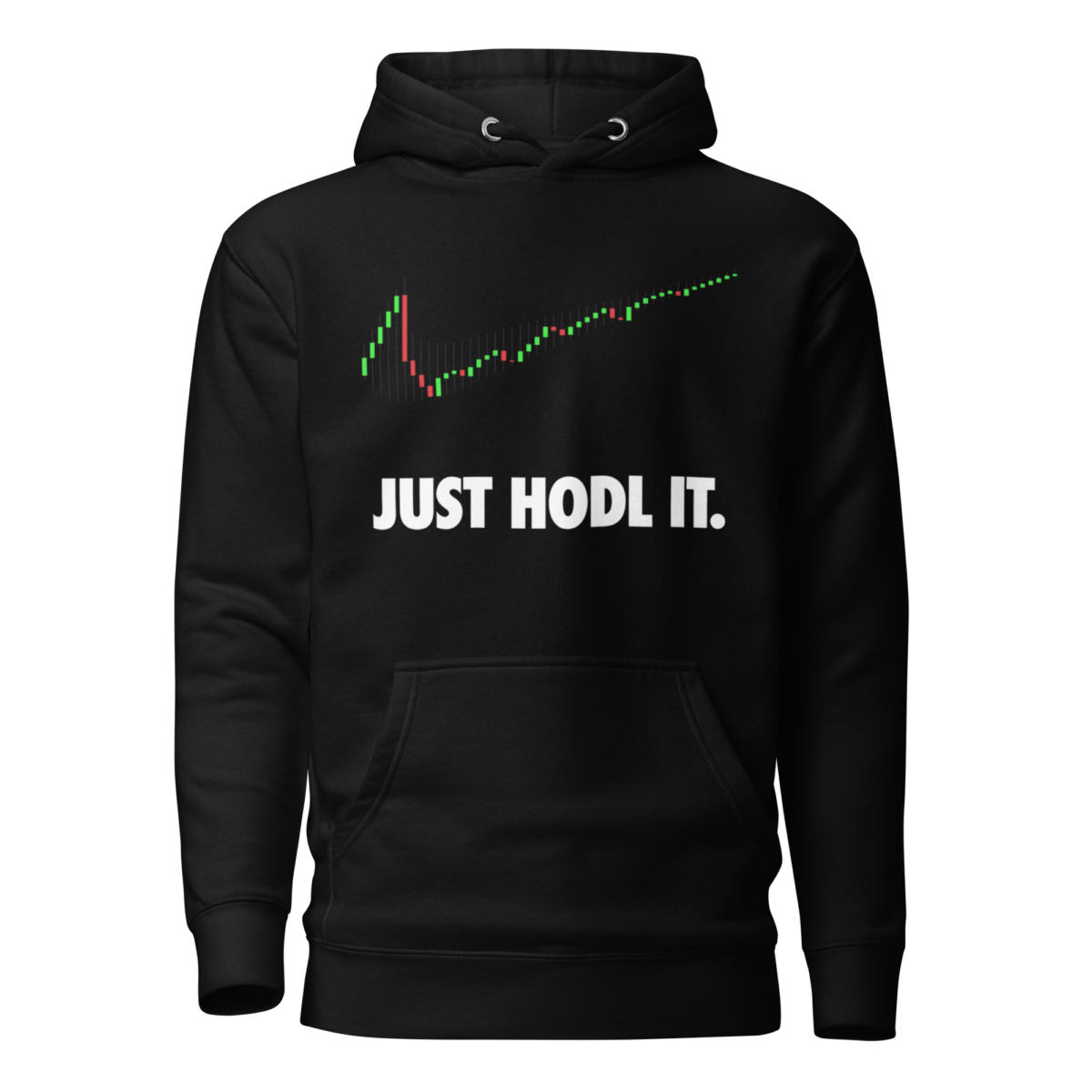 unisex premium hoodie black front 6391dff4575d4 - Just HODL It Hoodie