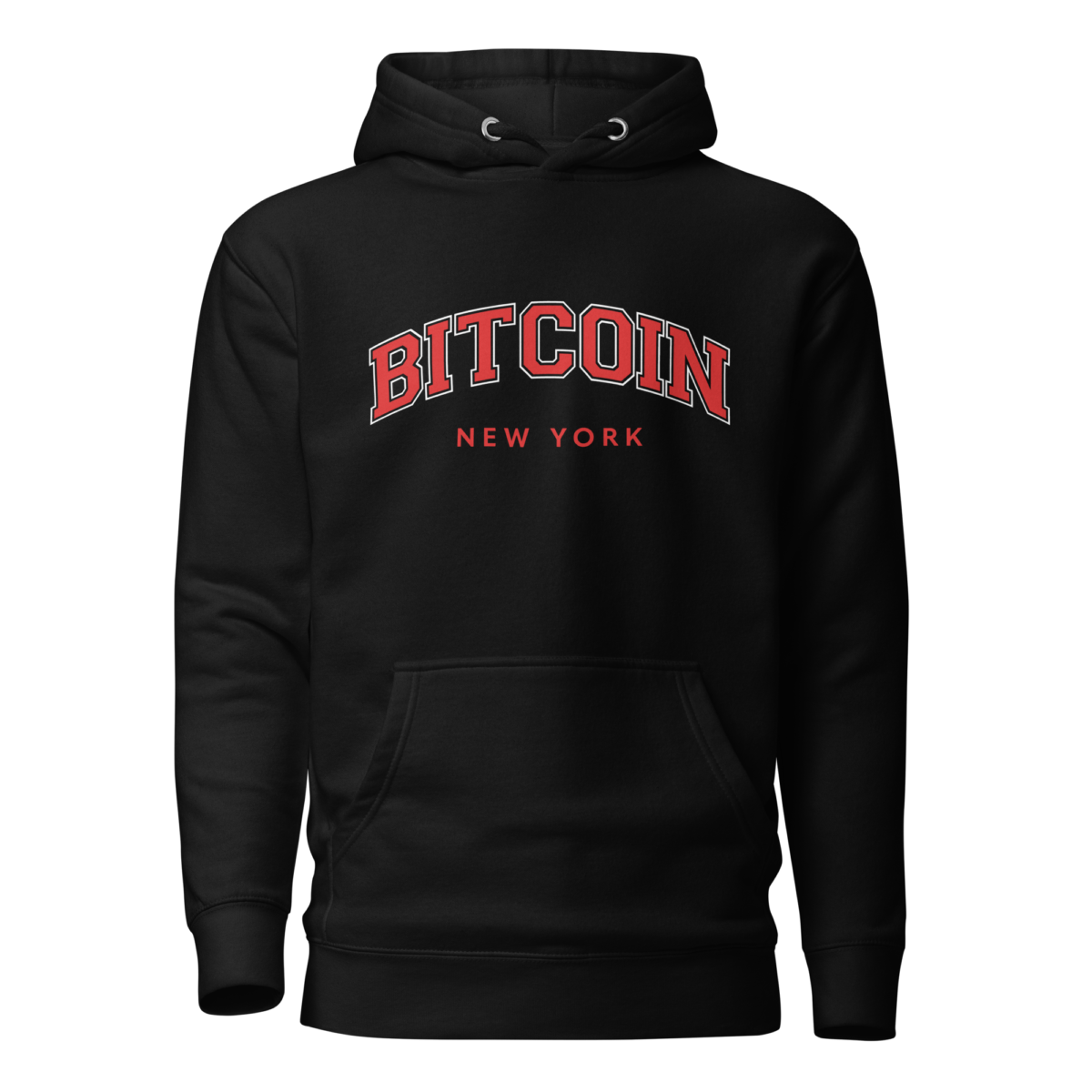 unisex premium hoodie black front 63a207d3b9933 - Bitcoin New York Varsity Hoodie