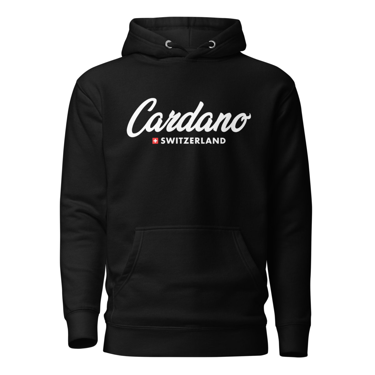 unisex premium hoodie black front 63a21a2a08222 - Cardano Switzerland Hoodie
