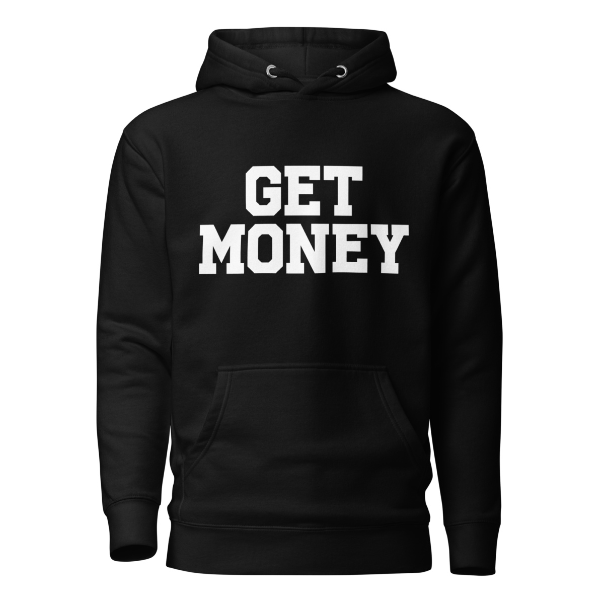 unisex premium hoodie black front 63a324aa84f29 - Get Money Hoodie