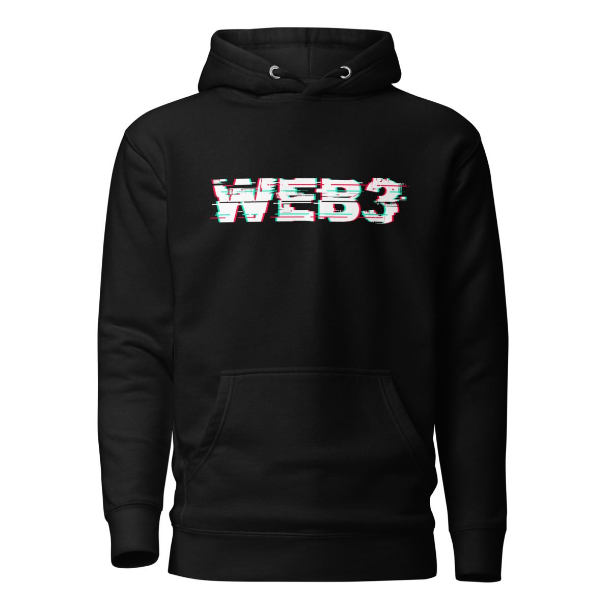 unisex premium hoodie black front 63ac6c9b9f47b - WEB3 Glitch Hoodie