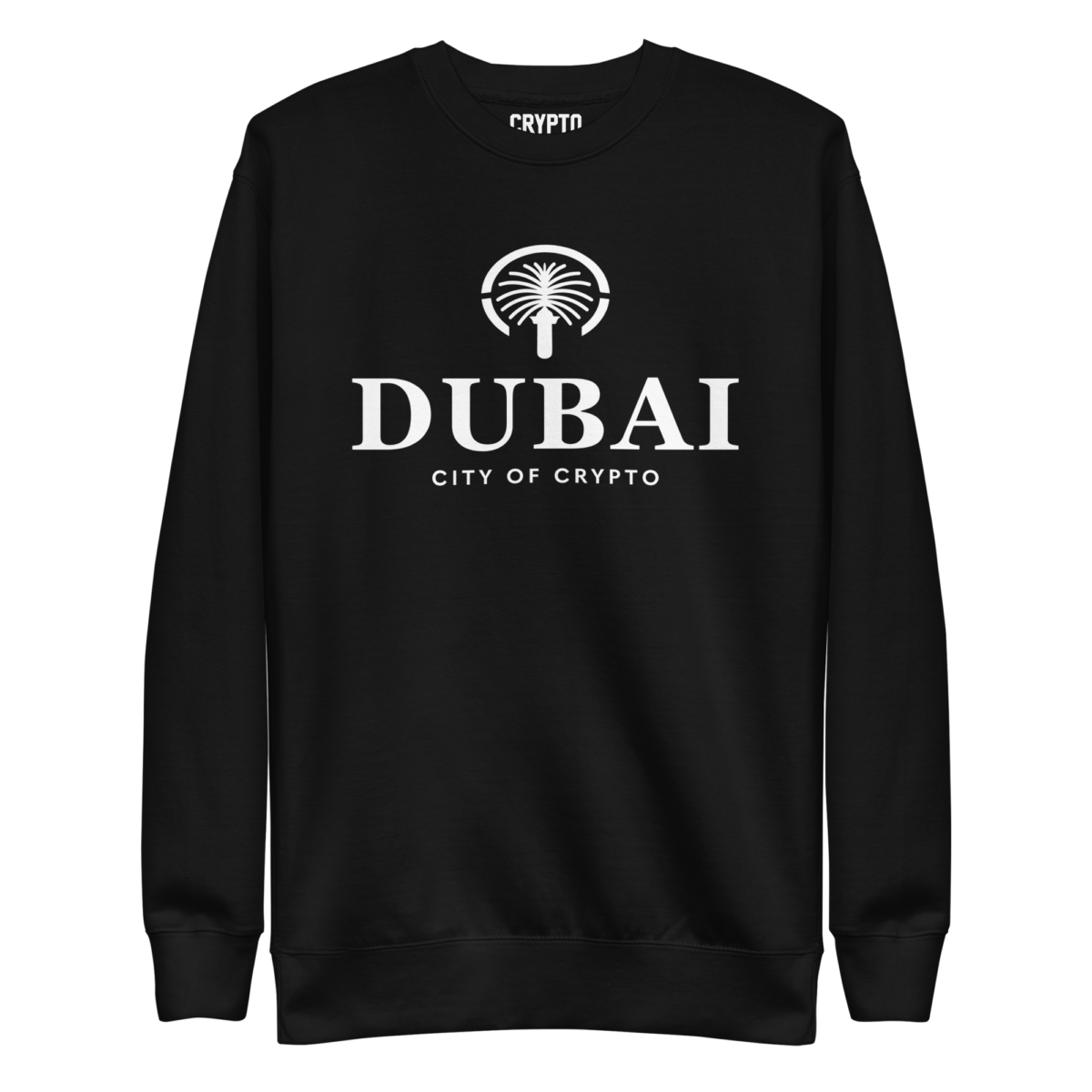unisex premium sweatshirt black front 63a1e7219101b - Dubai: City of Crypto Sweatshirt