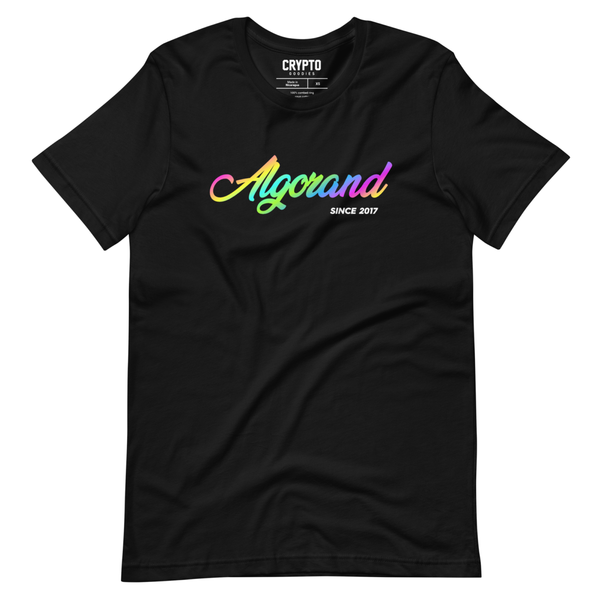 unisex staple t shirt black front 63a229c063006 - Algorand Rainbow T-Shirt