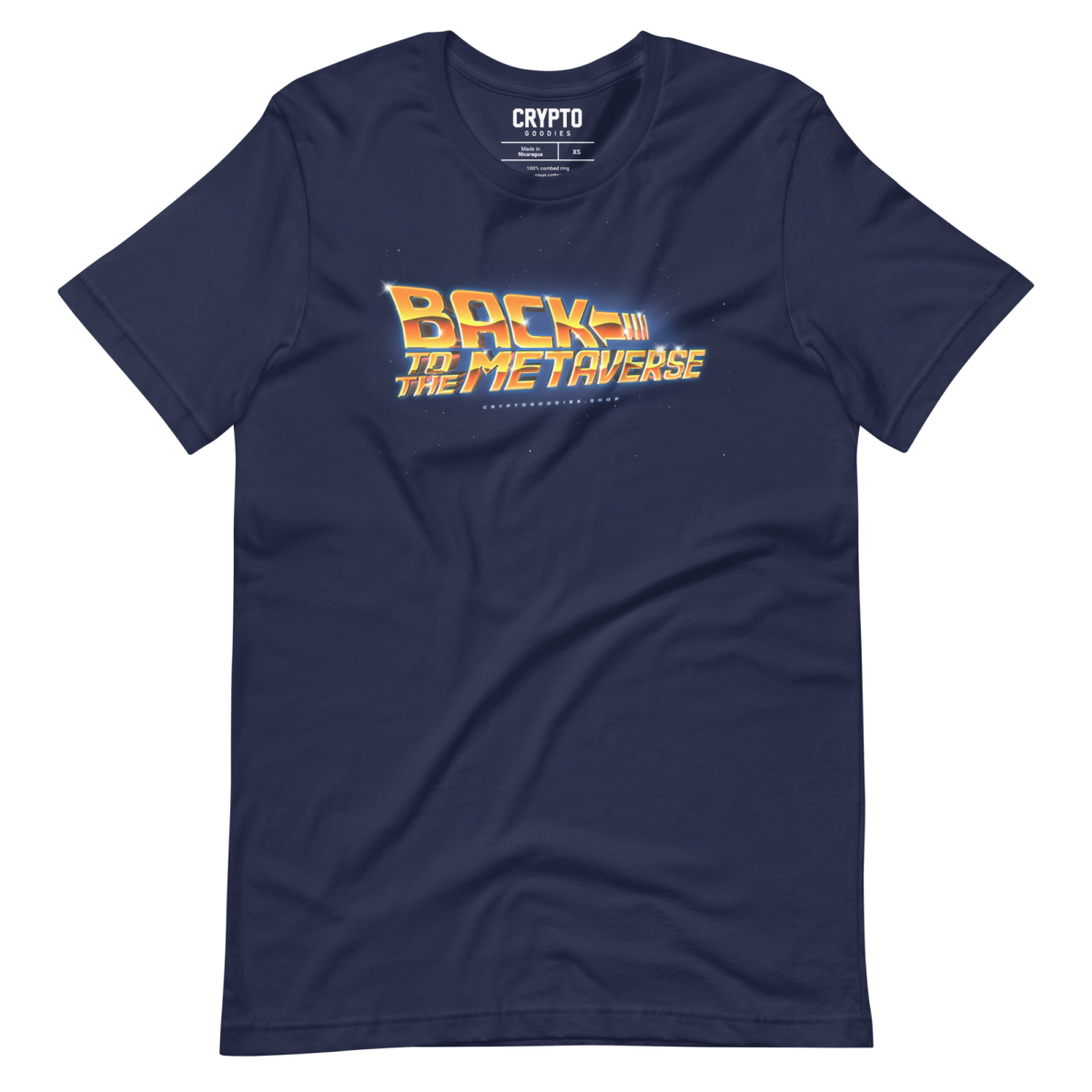 unisex staple t shirt navy front 6391c70b4076c - Back to the Metaverse T-Shirt