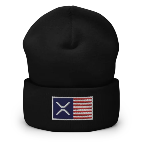 XRP USA Flag Cuffed Beanie