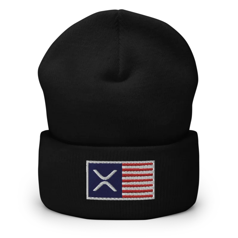 XRP USA Flag Cuffed Beanie