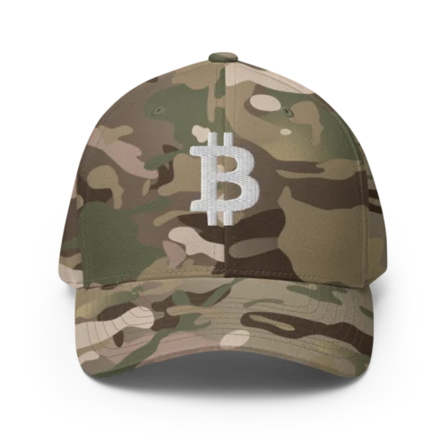 Bitcoin Camo Flexfit Baseball Cap